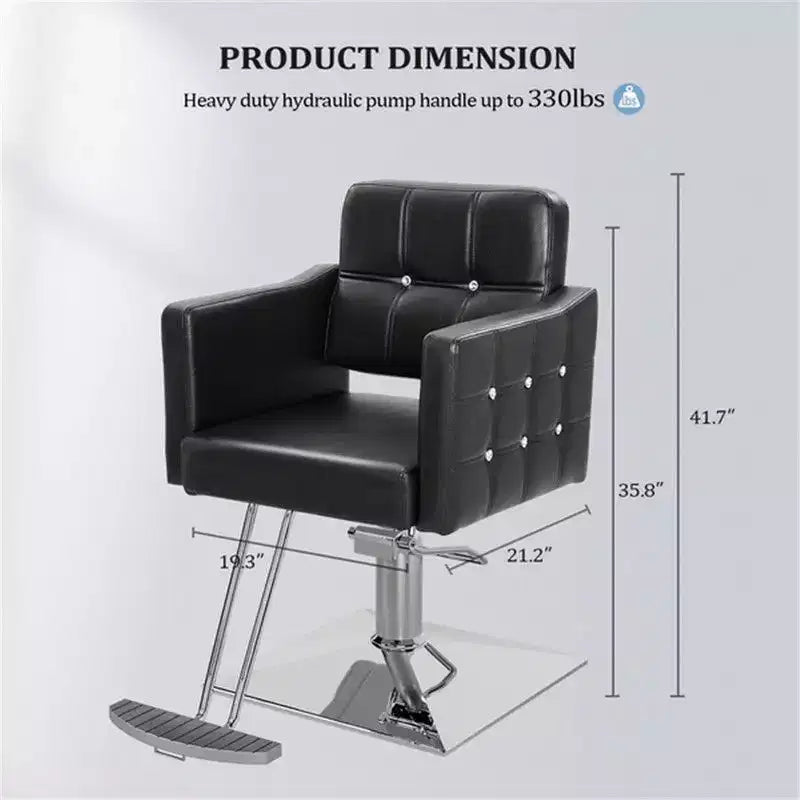 Karl Home Pink Heavy Duty Hydraulic Hair Stylist Salon Chair wiht Diamond Accents