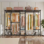 Extra Large Portable Closet Rack Heavy Duty Clothes Rack Max Load 1300 lbs