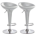 Plastic Chrome Swivel Bar Stool Height Adjustable