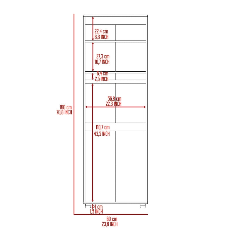 FM Furniture Rose Double Armoire with Hanging Rod