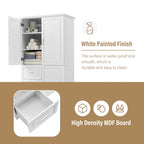 Tall and Wide Storage Cabinet with Doors for Bathroom/Office