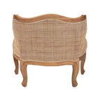 bali & pari Sylvestra Accent Chair: Low Seat, Bayur Wood, Foam Padded, No Assembly Required