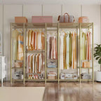 Extra Large Portable Closet Rack Heavy Duty Clothes Rack Max Load 1300 lbs