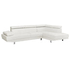 Riveredge 109 in. W 2-piece Faux Leather L Shape Sectional Sofa - 76L x 109W x 28H