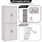 Freestanding Kitchen Pantry Storage Cabinet, 70 in Cupboard with Doors and Adjustable Shelves