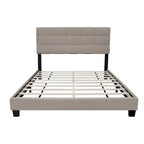 Queen Size Adjustable Upholstered Bed Frame Stylish Durable And Dirt-resistant, No Need For Bulky Innerspring Mattresses