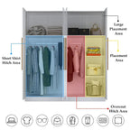 Modern Freestanding Solid Wood Wardrobe Closet With Storage Shelves