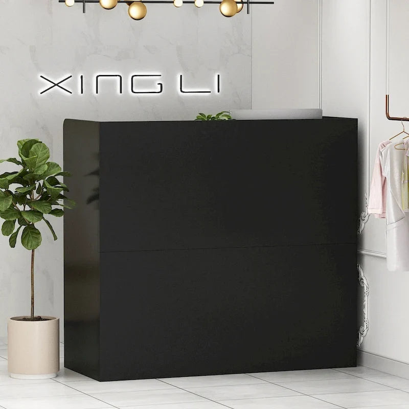 47.2 Reception Desk Counter Lockable Storage Reception Table Working