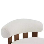 Christopher Knight Home Gareth Modern Wood Boucl Upholstered Accent Slipper Chair