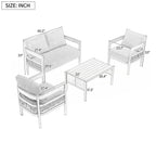 4-Piece Outdoor Furniture Sofa Set