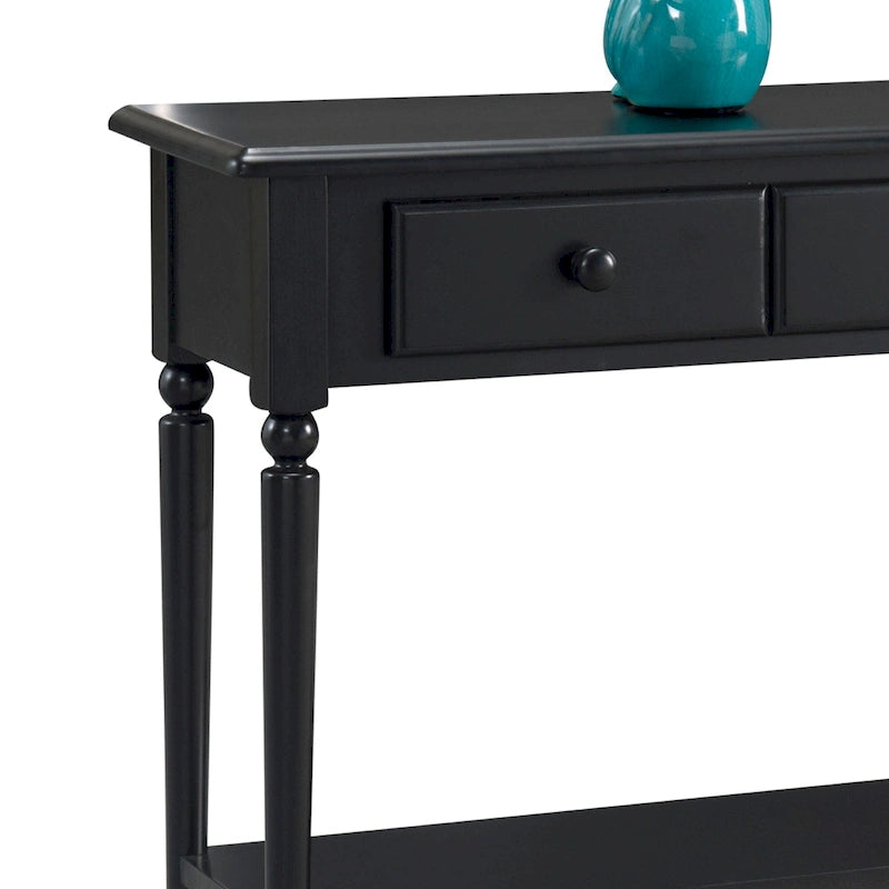 Leick Home Coastal One Drawer Narrow Hall Console Sofa Table