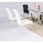 Somette Contemporary Upholstered Cantilever Side Chair, Set of 4