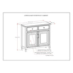 WYNDENHALL Hampshire 40 Wide Solid Wood Traditional Entryway Storage Cabinet - 40w x 15d x 36 h