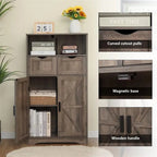 Floor Cabinet with 2 Doors 2 Drawers - 11.4D x 23.6W x 42.7H