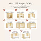 Babyletto Yuzu 8-in-1 Convertible Crib with All-Stages Conversion Kits