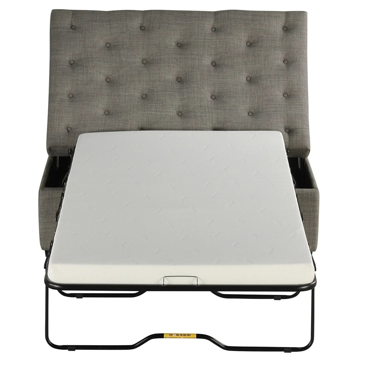 Folding Sofa Bed, 49.6 Ottoman with a Folding Sofa Bed, Convertible Ottoman Sleeper with Memory Mattress and Tufted Design