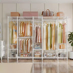 Extra Large Portable Closet Rack Heavy Duty Clothes Rack Max Load 1300 lbs