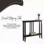 Narrow Console Table with Shelves for Entryway, Hallway or Living Room