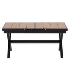 7-Piece Outdoor Extendable Dining Set with Extendable Table and 6 Armrest Chair