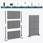 MAYEERTY Galvanized Steel Privacy Screen Outdoor and Indoor Divider Freestanding Decorative Screen for Balcony Garden 1pcs