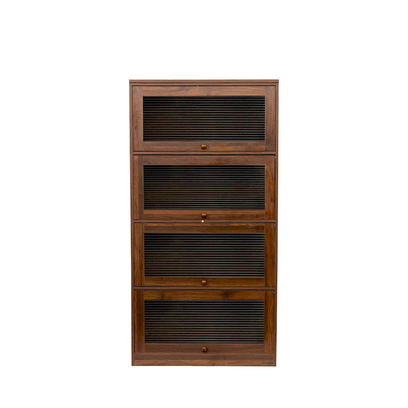 Contemporary Glass Doors Office Storage Cabinet