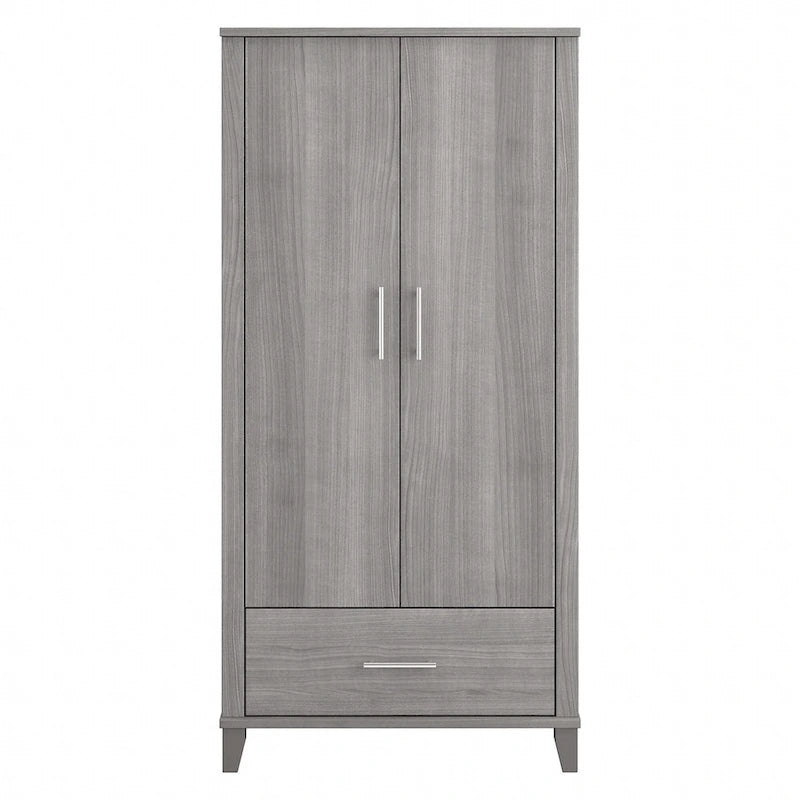 Somerset Tall Entryway Cabinet with Doors and Drawer by Bush Furniture