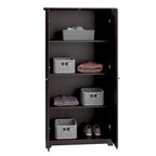 Cabot Espresso Oak Tall Storage Cabinet with Doors - 31.38L x 16.30W x 61.14H