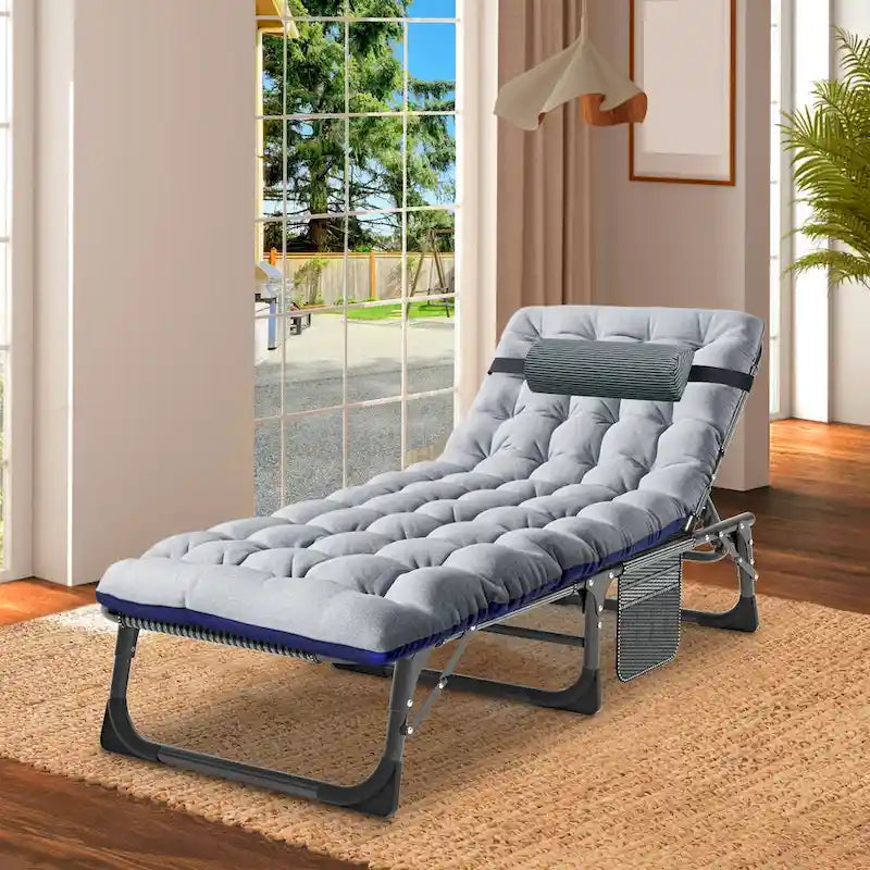 DoCred Upgraded Thicked Folding Camping Cot with Thicked Mattress