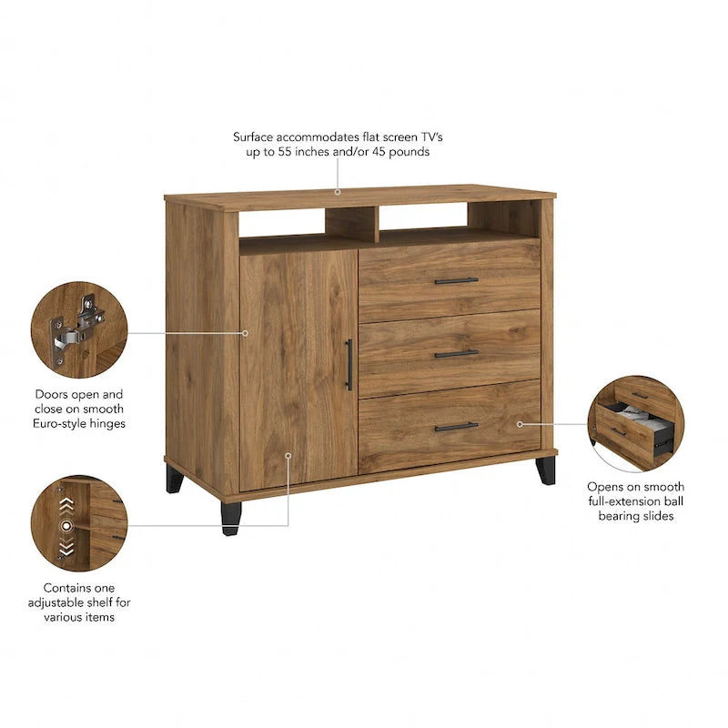 Somerset Tall TV Stand with Storage by Bush Furniture