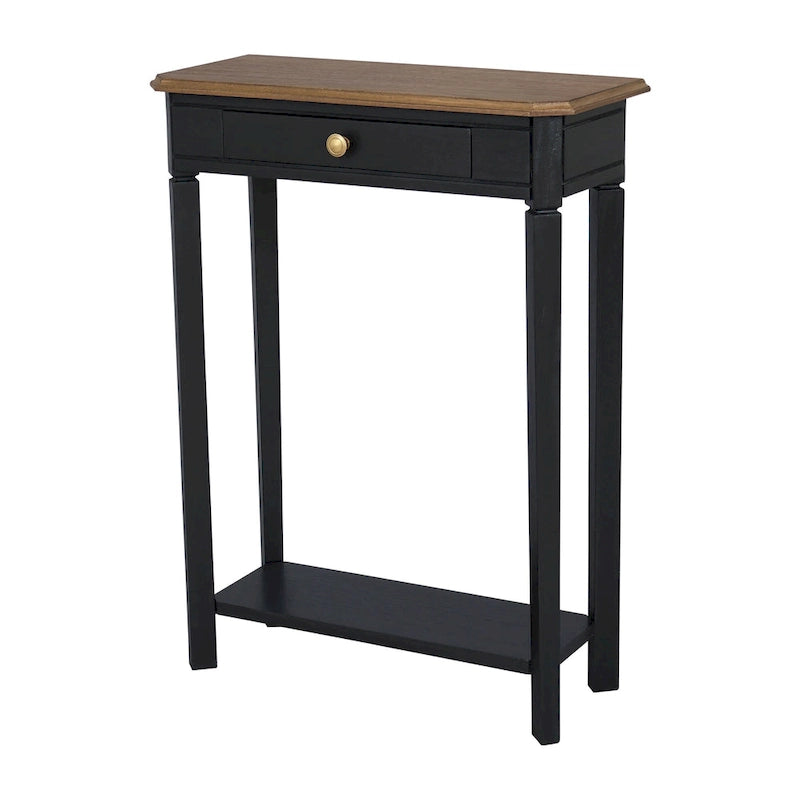 Marnie Two-tone 1-drawer Solid Wood Console Accent Table with Shelf by East at Main