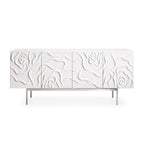 Modern White High Gloss Buffet with Soft-Close Doors