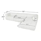 Christopher Knight Home Keri 122 Modern L-Shaped High-Density Foam Sectional Sofa with Low Backrest