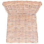 Set of 2 Natural Wicker Dining Chairs 19W x 22D x 41H, Boho Coastal Style