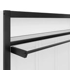 Twin Size Murphy Bed with Shelves, Metal Wall Bed with Foldable Design for Small Space