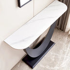 Modern Console Table, Exquisite shape design, Metal Frame with Adjustable foot pads for Entrance