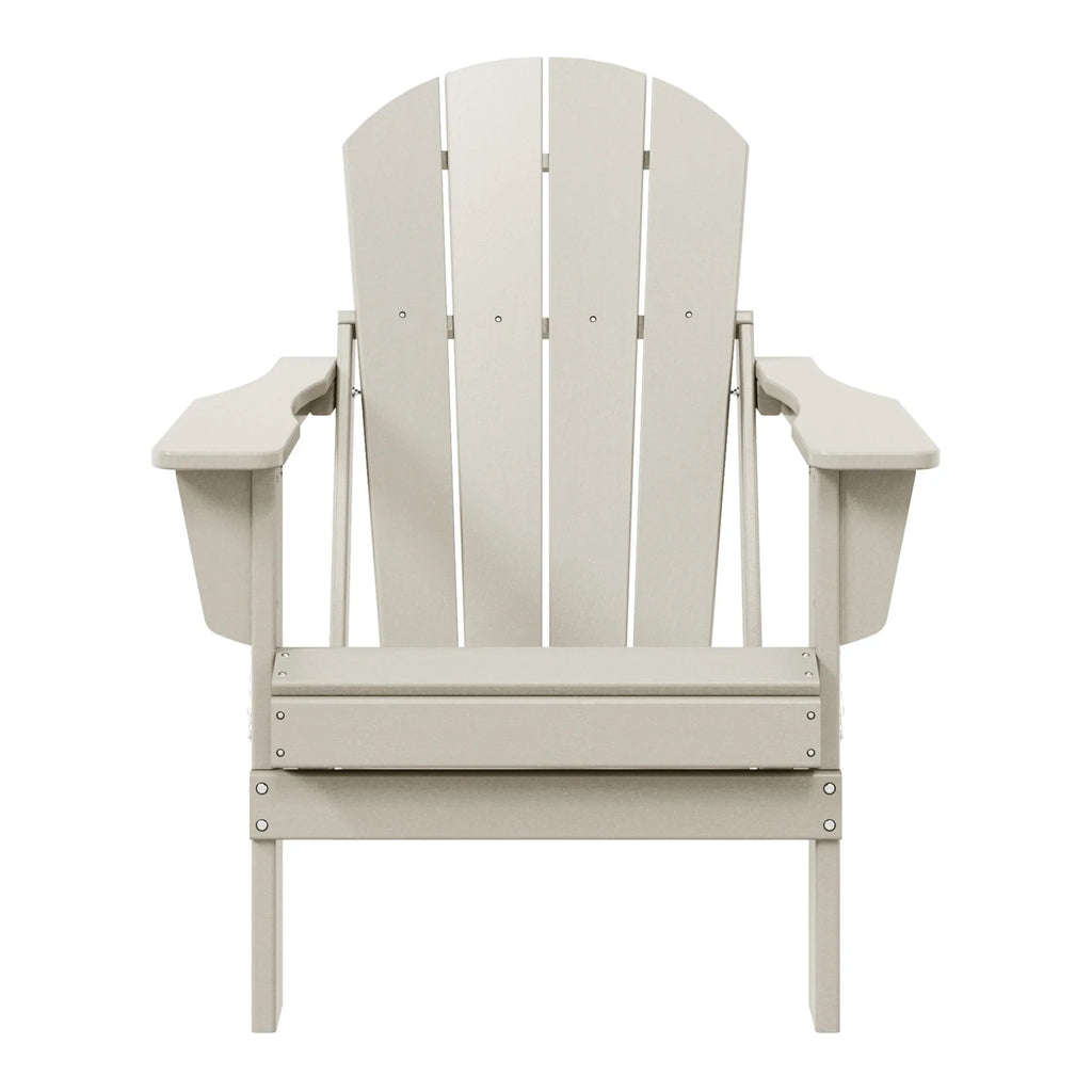 Polytrends Laguna Fade Resistant All Weather Outdoor Patio Folding Adirondack Chair