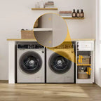 82.6 Laundry Countertop Storage with Adjustable Shelf & Drawer, Washer Dryer Countertop for Laundry Room