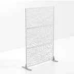MAYEERTY Galvanized Steel Privacy Screen Outdoor and Indoor Divider Freestanding Decorative Screen for Balcony Garden 1pcs