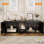 Cat Litter Box Enclosure, Large Cat Litter Cabinet, Double Enclosed Litter Box Furniture, Wooden Litter Box Cabinet, for Home, Living Room