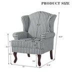 2 Set Traditional Wingback Accent Chairs Upholstered Armchair