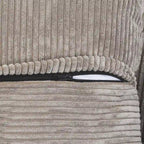 Large Modular Sectional Sofa Corduroy Upholstery U-Shaped 4 Seater with 2 Ottoman and 5 Pillows