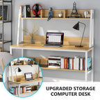 47 Inch Modern Computer Desk with Hutch and Bookshelf
