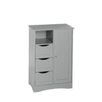 RiverRidge Ashland Single Door Bathroom and Laundry Storage Cabinet with 3 Drawers, Open and Adjustable Shelf