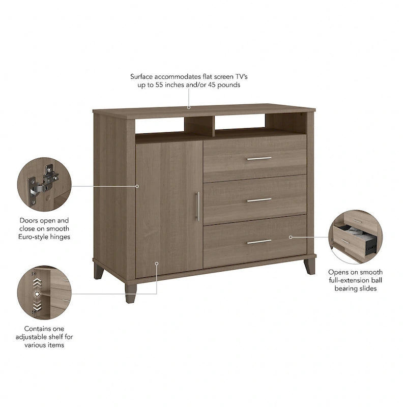 Somerset Tall TV Stand with Storage by Bush Furniture