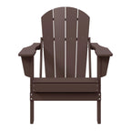 Polytrends Laguna Fade Resistant All Weather Outdoor Patio Folding Adirondack Chair