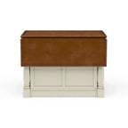 Homestyles Monarch 3-Piece Off-White Wood Kitchen Island Set with Drop Leaf Wood Top - 48 x 25 x 36