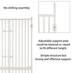 unipaws Extra Tall Cat Pet Gate 74 Inch High with Doors Locks