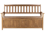 Panchina da giardino 160 cm con contenitore Legno dacacia Marrone