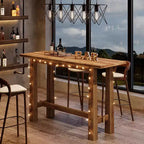 63-Inch Solid Wood Bar Height Pub Table for Kitchen, Caf¨¦ or Restaurant