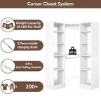 Besiost Corner Closet System with 12 Shelves
